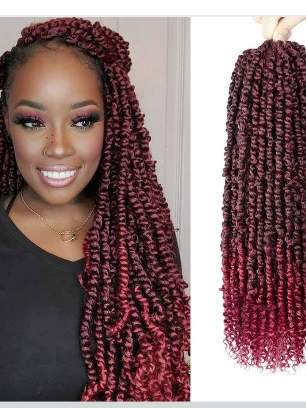 NWT Passion Twist Hair - 8 Packs 18 Inch Passion Twist Crochet Hair For Women
